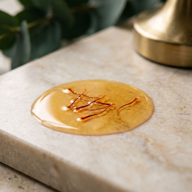 Golden saffron oil
